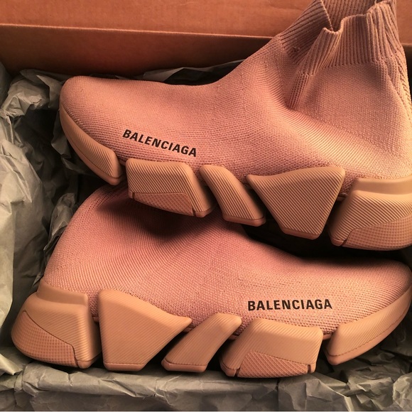 Balenciaga Speed Light 2 Sneakers Beige 3D Knit - Picture 4 of 9